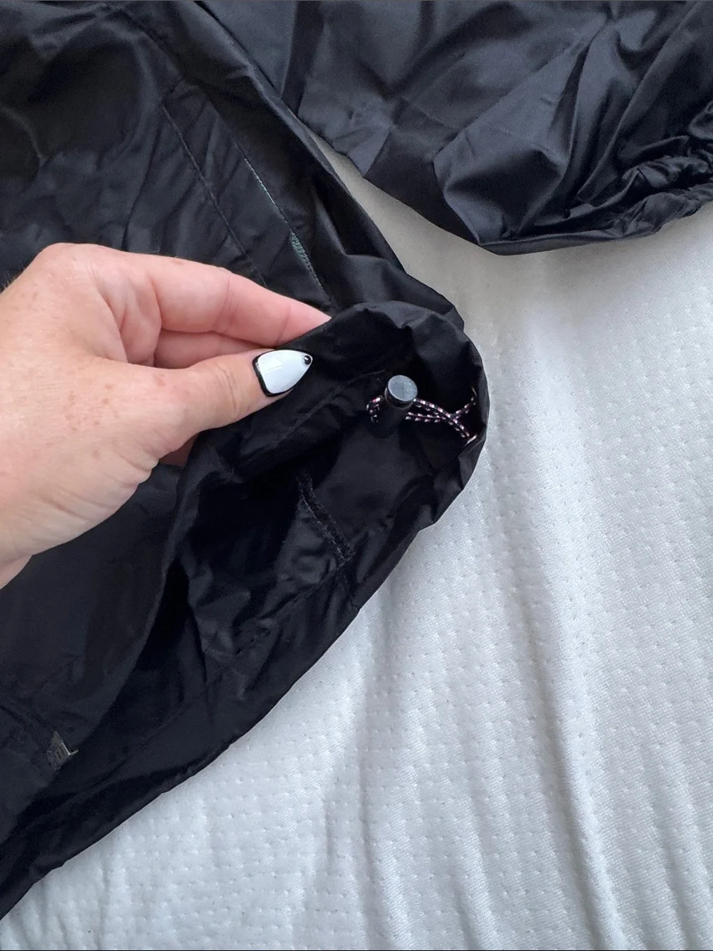 The North Face Black jacket - Drawstring Carry bag